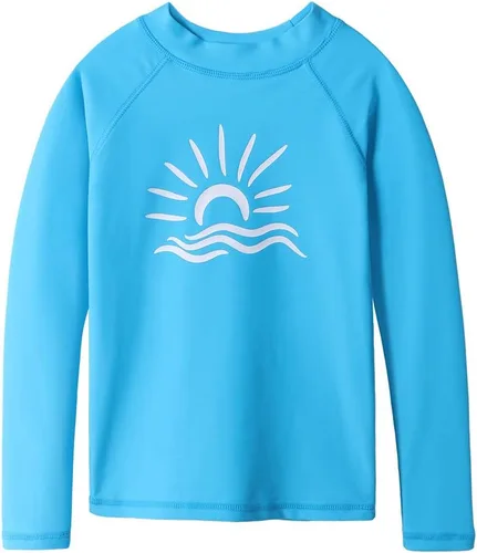 Vista 13 de TFJH E Traje de baño de manga larga para niñas y niños con protección UPF 50+ Un 2shark Royalblue Long