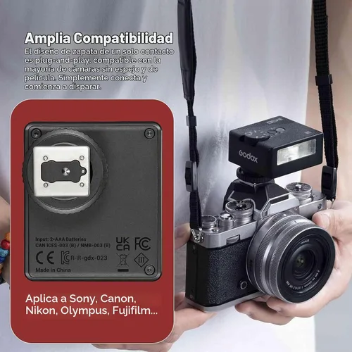 Vista 3 de Godox iM30 Mini Flash para Canon/Sony/Fujifilm/Nikon/Panasonic/Olympus