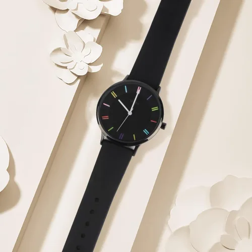 Vista 6 de Rainbow Watch - Reloj de pulsera impermeable con banda de silicona para niña y mujer