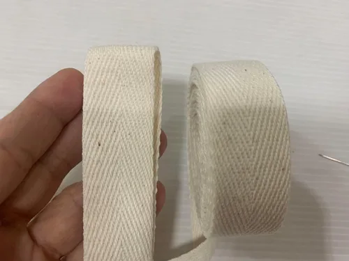 Vista 2 de Correa de algodón de 5 yardas, cinta de sarga de espiga de espiga para coser, tela de sarga para manualidades, suministros de costura