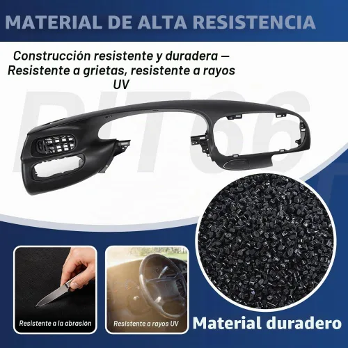 Vista 2 de PIT66 Bisel de Almohadilla de Tablero Negro Compatible con Ford F150 1997-2003/ Compatible con Ford Expedition 1997-2003
