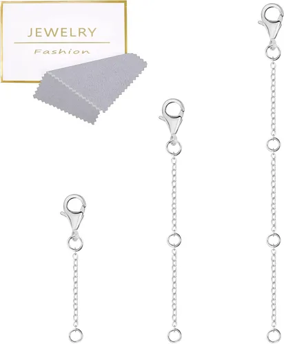 Vista 14 de Extensores de collar de oro, extensores de cadena de oro de 14 quilates con cierre de langosta, cadenas de extensión de collar, pulsera y tobillera