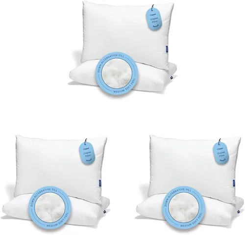 Vista 9 de Casper Sleep Original - Almohada refrescante tamaño estándar, sensación suave media, relleno alternativo al plumón, soporta dormir de lado, espalda