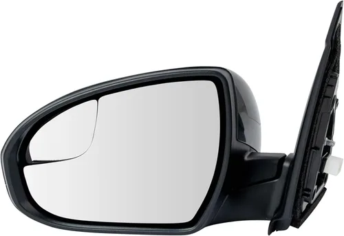 Vista 58 de TRQ Espejo plegable con calefacción eléctrica del lado del conductor con indicador de punto ciego pintura a juego negro liso compatible con Kia