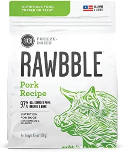 Vista 15 de BIXBI Rawbble - Alimento liofilizado para perros, receta de res, 4.5 onzas, 98% de carne y órganos, sin rellenos, comida cruda para perros apta