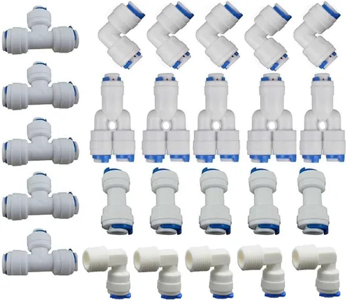 Vista 10 de Lemoy Rosca macho de 1/4 de pulgada a codo de tubo de 1/4 de pulgada de conexión rápida, filtro de agua de ósmosis inversa, codo macho, paquete de 5