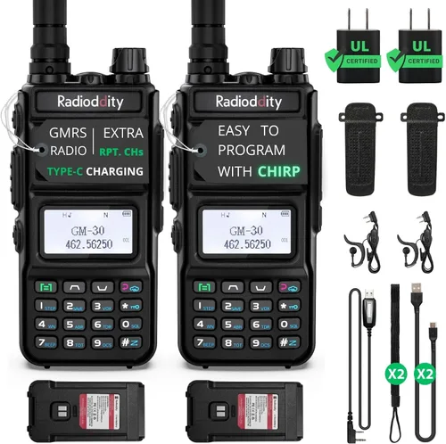 Vista 10 de Radioddity GM-30 GMRS Radio portátil de 5 W de largo alcance radio bidireccional para adultos, compatible con repetidor GMRS, con escaneo