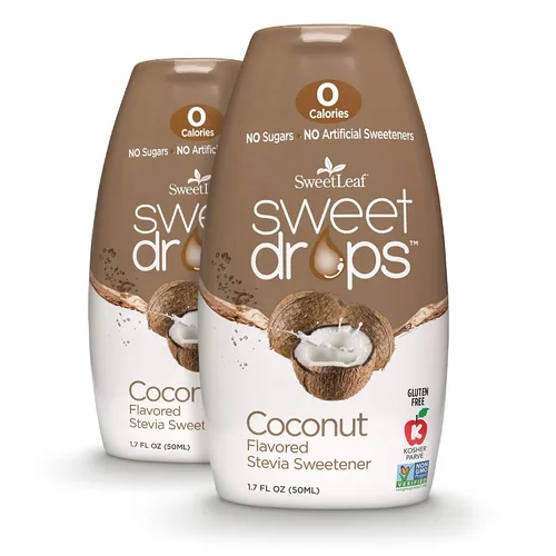 Vista 11 de SweetLeaf Sweet Drops - Edulcorante líquido de stevia saborizado, extracto de stevia, cero calorías, sin gluten, apto para dieta cetogénica, sin