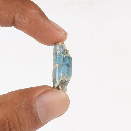 Vista 19 de GEMHUB Lápiz de cianita áspero pequeño con cristal curativo de cianita azul áspero suelto, tamaño pequeño, 9.7