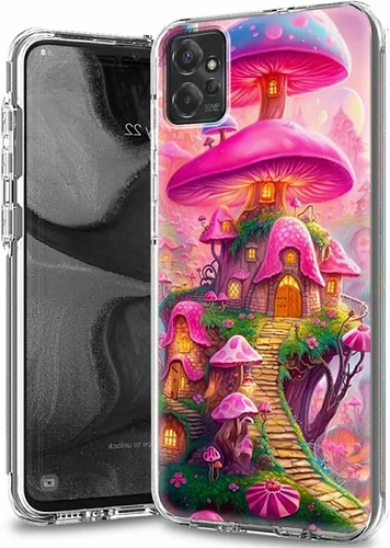 Vista 17 de Funda transparente para Motorola Moto G 5G 2023 con patrón de ciervo de bandera estadounidense para mujeres y hombres, doble capa híbrida de TPU