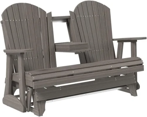 Vista 14 de LuxCraft Deslizador Adirondack de 5 pies con consola plegable (Premium - Caoba antigua)