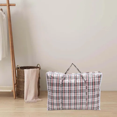 Vista 5 de Alipis 2 piezas XL bolsa de almacenamiento de edredón grande bolsa de mano para ropa de cama impermeable edredón cremallera mudanza para el hogar
