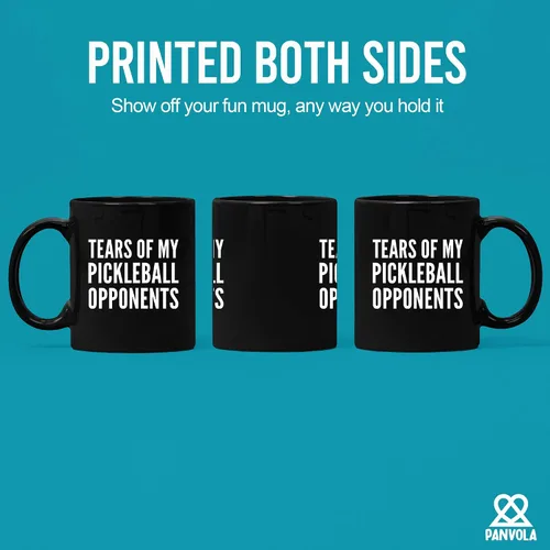 Vista 3 de Panvola Tears of My Pickleball Opponents - Taza de cerámica para café, regalo para jugador deportivo, abuelo, abuela, marido, esposa, mamá, papá