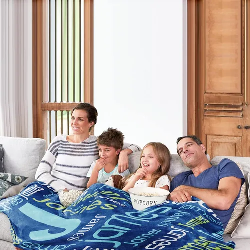 Vista 2 de Manta personalizada con nombre para niños, manta personalizada con nombre de bebé súper suave para niños y niñas, manta con monograma con nombre