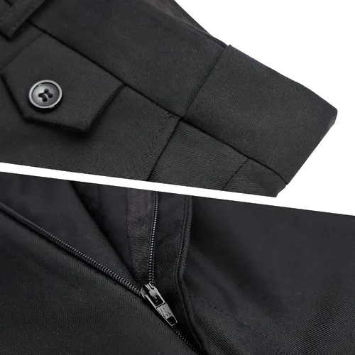Vista 7 de MAGE MALE Men's 3 Pieces Black Suit Elegant Solid One Button Slim Fit Single Breasted Party Blazer Vest Pants Set