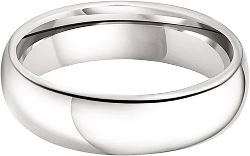 Vista 2 de Anillos de tungsteno blanco de 0.118 in, 0.157 in, 0.197 in, 0.236 in, 0.276 in, 0.315 in, 0.394 in, para hombres y mujeres, alianzas de compromiso