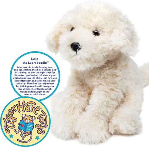Vista 4 de TigerHart Luka The Labradoodle - Peluche de Animal de Peluche Perro Labradoodle de 12 pulgadas
