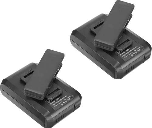 Vista 7 de Movo WMX-1 Sistema de micrófono inalámbrico Lavalier de 2.4 GHz compatible con cámaras DSLR, videocámaras, iPhone, teléfonos inteligentes Android