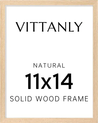 Vista 188 de Vittanly - Marco de fotos de 4 x 6 pulgadas de madera maciza con plexiglás, incluye paspartú de 3,5 x 5, para colgar en la pared o poner sobre una