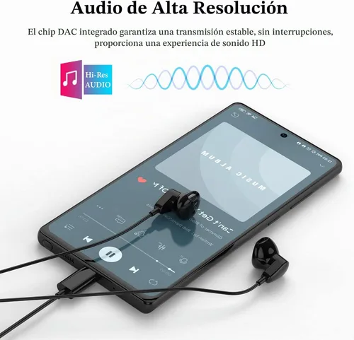 Vista 2 de APETOO Auriculares USB C para iPhone Air 17 16 Pro Max 15 Plus iPad, Samsung S25/S24/S23/S22/S21 HiFi Stereo USB-C Auriculares con cable