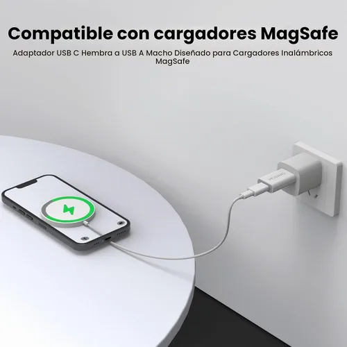 Vista 5 de MOSWAG Adaptador USB-C hembra a USB-A macho
