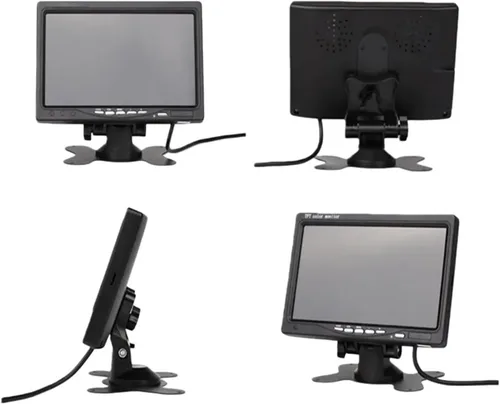Vista 4 de 7" Car TFT LCD Screen Monitor Rear View Reversing Backup Camera Kit with 10M Cable Compatible with Truck/Bus/RV/Trailer/Tractor/Camper(Monitor Only)
