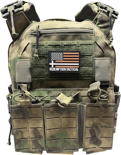 Vista 9 de Redemption Crusader 2.0 Chaleco Molle con Hebilla de Liberación Rápida para Airsoft con Lados de Tamaño Ajustable y Triple Bolsillo