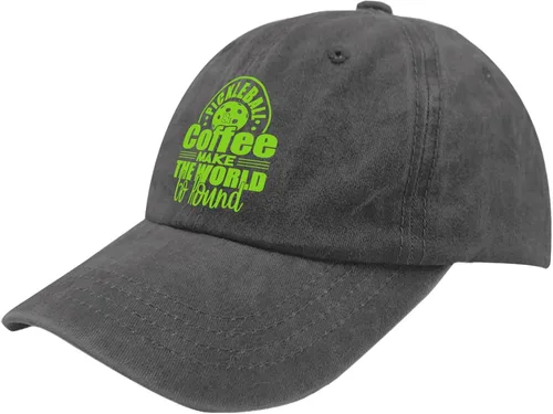 Vista 2 de devor Baseball Cap Pickleball and Coffee Make The World Go Round Dad Hat, Graphic Hat for Women