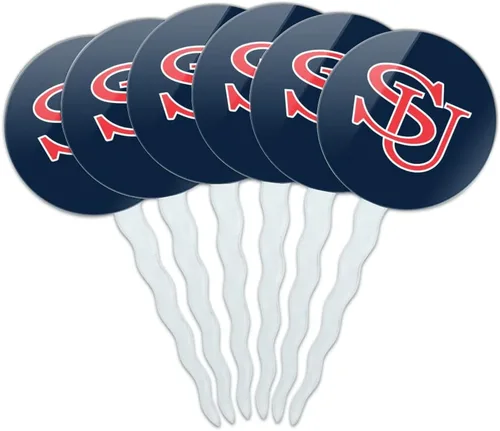 Vista 23 de Abilene Christian - Juego de 6 palillos para cupcakes con logotipo secundario
