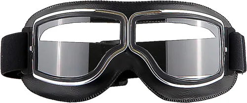 Vista 2 de Anteojos de seguridad para motociclismo, motonetas, medio casco clásico para Vespa, estilo aviador, plegable con lentes transparentes