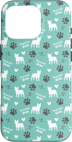 Vista 20 de Frenchie Mom French Bulldog Mom Blue Women Case for iPhone 17