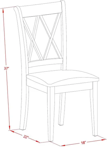 Vista 4 de East West Furniture ESBR3-BCH-17 - Juego de mesa de comedor de 3 piezas contiene una mesa de comedor redonda con pedestal y 2 sillas tapizadas