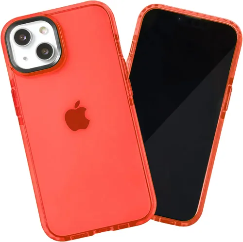 Vista 11 de SteepLab Funda de barrera para iPhone 13, protección de 360 grados que absorbe impactos con bisel elevado y colores llamativos (cielo azul brillante)