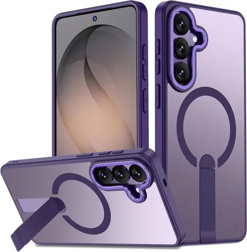 Vista 43 de Funda para Samsung Galaxy S24+ Plus [soporte integrado], compatible con carga inalámbrica MagSafe, [prueba de caídas de grado militar] Funda Azul