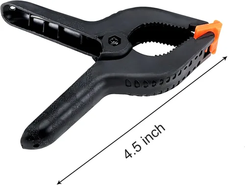 Vista 2 de ZOENHOU Juego de 20 abrazaderas de resorte de 4.5 pulgadas, clips de plástico de nailon resistente con almohadilla de mandíbula flexible y asas