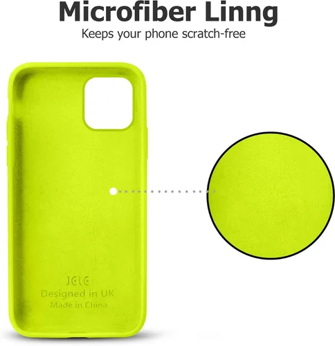 Vista 6 de JELE Funda a prueba de golpes diseñada para iPhone 11, funda de teléfono de silicona líquida con [forro de microfibra suave antiarañazos]