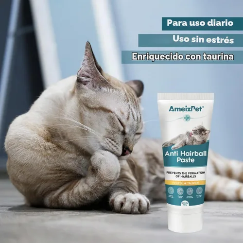 Vista 3 de AmeizPet - Remedio para bolas de pelo para gatos, sabor a queso, 4.23 onzas (4.23 oz)