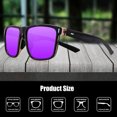 Vista 3 de BangLong Gafas de sol deportivas polarizadas para hombres y mujeres, pesca, conducción, correr, golf, estilo de diseñador, unisex, talla única
