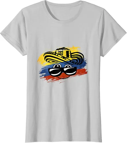 Vista 13 de Camiseta Colombiana para mujer y para hombre, Negro