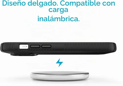 Vista 9 de Speck Presidio2 Grip - Funda antideslizante para iPhone 14 Pro Max (Negro/Negro/Blanco)