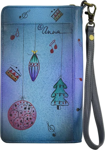Vista 2 de Anna by Anuschka - Organizador de piel pintada a mano, para mujer, para mujer