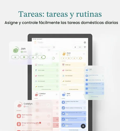 Vista 4 de Cozyla Mate Calendario Digital+ 2: Calendario de pared con pantalla táctil de 24 pulgadas, tabla de tareas personalizable, panel inteligente