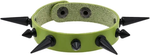 Vista 7 de Punk Rock Black Spike Pulseras Rivet Pulsera de cuero PU para mujeres y hombres