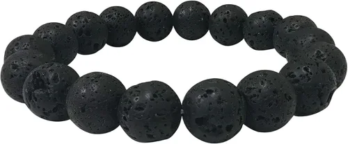 Vista 569 de Gem Avenue Handmade Round Bead Stretch Bracelet Unisex Natural Stone Beaded Jewelry for Men & Women, Elastic Wristband for Daily Wear