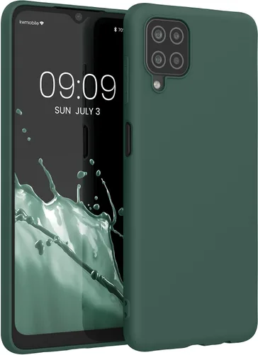Vista 63 de kwmobile Funda compatible con Samsung Galaxy A12 - Funda protectora de silicona TPU suave y delgada - Azul Báltico