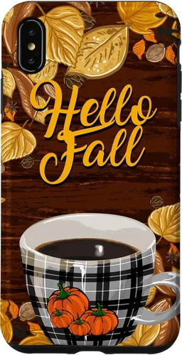Vista 11 de Funda para iPhone 16 Hello Fall Leaves Coffee Cup Pumpkin Autumn Thanksgiving Case