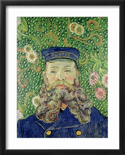 Vista 2 de ART.COM Impresiones artísticas enmarcadas para pared, retrato del cartero Joseph Roulin, c.1889 por Vincent van Gogh, decoración figurativa, 12 x 16