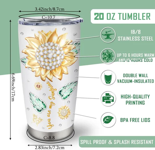 Vista 4 de Muilzon Vasos de 20 onzas para la tía – Regalos para la mejor tía del mundo para cumpleaños, Navidad, Día de la Madre, taza de café – Regalo
