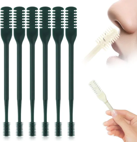 Vista 13 de Teamoda Cortador de pelo nasal para mujeres y hombres, removedor de vello de nariz manual giratorio 360º 2026, cuchillo de doble cara, artículos