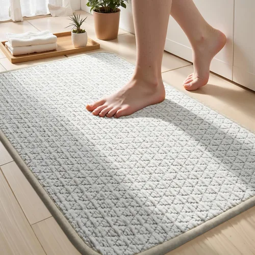 Vista 27 de Alfombra de Baño Fina Antideslizante con Respaldo de Goma de Secado Rápido Súper Absorbente Alfombras de Baño que Caben Debajo de la Puerta